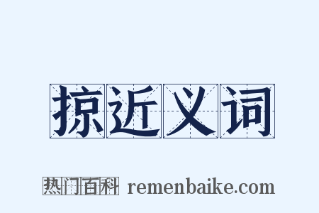 掠近义词是什么意思的图片